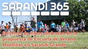 Decenas de ni&ntilde;os disfrutan de la temporada 2025 de la Escuela de Verano "Huellitas" en Sarand&iacute; Grande