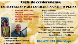 Conferencia sobre medicina natural brindar&aacute;n ma&ntilde;ana en Sal&oacute;n de COVIFESA en Sarand&iacute; Grande