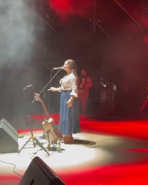 Folclorista Luc&iacute;a Aramburu estuvo presente en la primera noche del Festival Nacional e Internacional de Folclore de Durazno