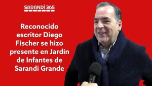 Escritor Diego Fischer destac&oacute; prolijidad y nivel educativo de Jard&iacute;n de Infantes de Sarand&iacute; Grande al brindar charla a ni&ntilde;os y padres