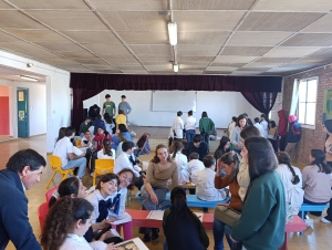 Liceales brindaron taller sobre dieta y salud cardiovascular en Escuela N&deg; 38 de Sarand&iacute; Grande